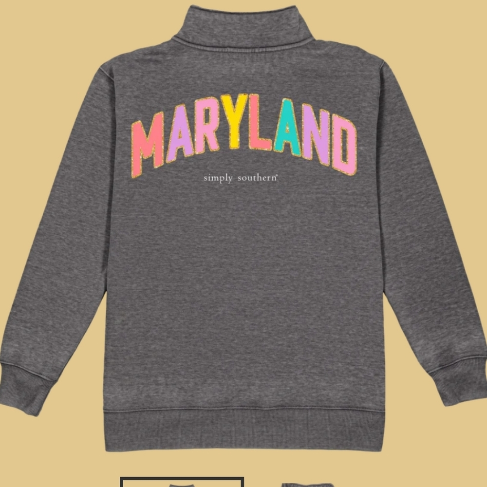 Simply Southern MARYLAND Pullover Size S NWT